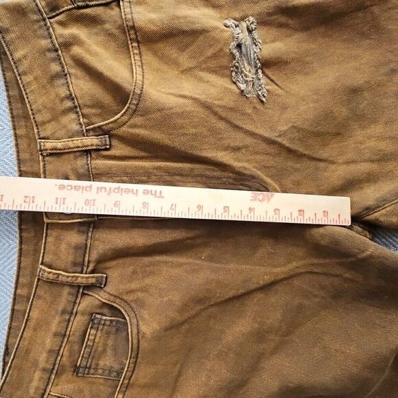 Shein Jeans Women's Size M (29x29) Flare Leg Copper Acid Wash Stretch Y2K Boho - Picture 14 of 16